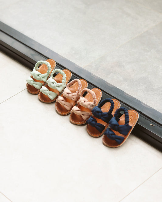 Thara series sandals - Mint/Navy/Nude