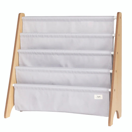 3 Sprouts recycled fabric book rack- Light Grey